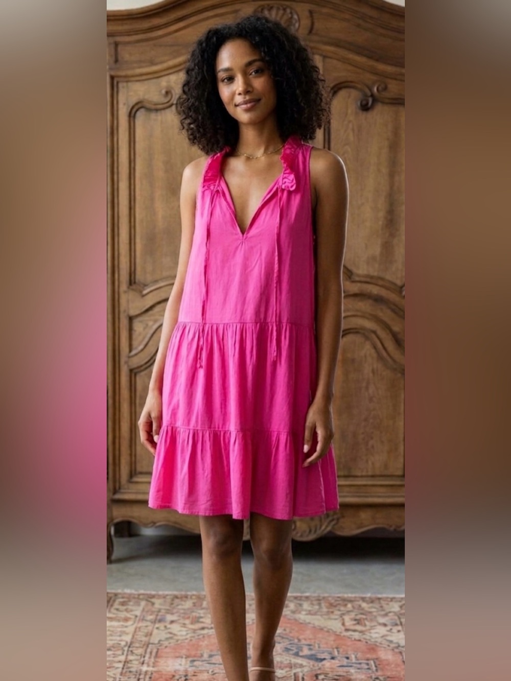 SOFIA Italy Anthropologie Pink Dress